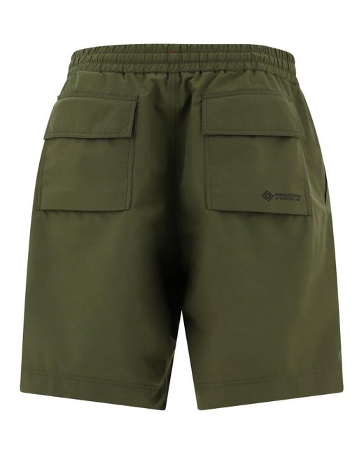 3 MONCLER GRENOBLE Green Gore-Tex Shorts for men