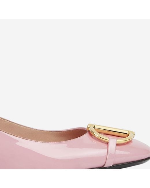 Gucci Pink Ballerina Flats With Half Clasp