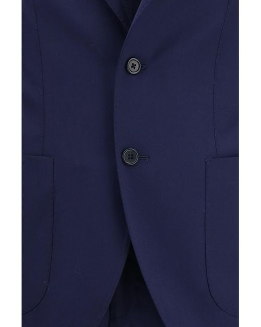 Gi Capri Blue Virgin Wool Single-Breasted Suit Suits for men