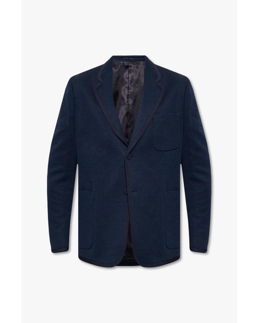 Gucci Blue Single-Breasted Blazer for men