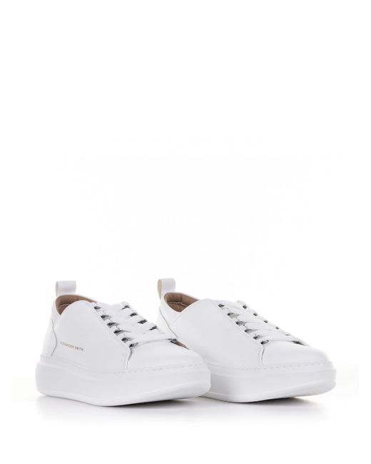 Alexander Smith White Wembley Leather Sneaker for men