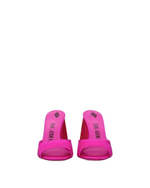 The Attico Pink Satin Platform Sandals