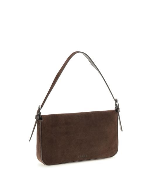 Staud Brown Harlow Shoulder Bag Calf Leather Bos Taurus