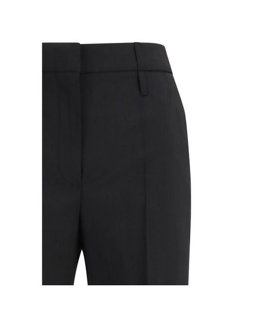 Max Mara Black Wool Flared Pants