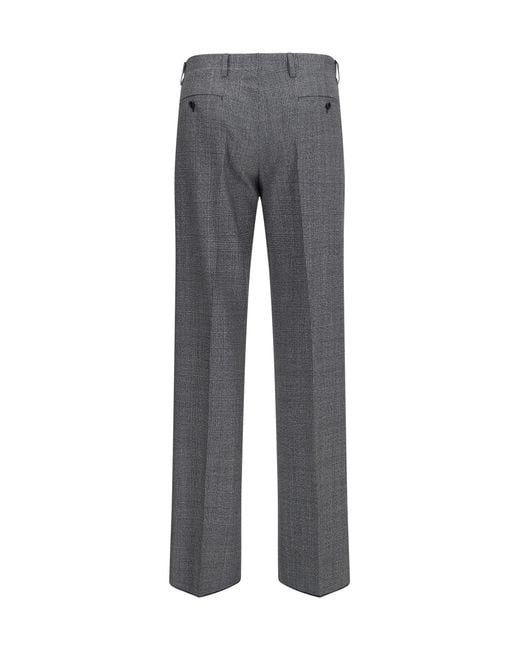 Lardini Blue Tailored Cotton-Blend Pants Polyester Trousers for men