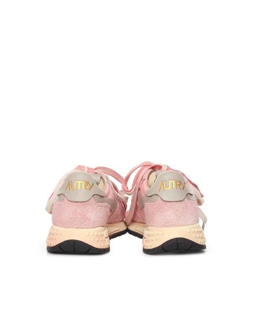 Autry Pink Reelwind Super Vintage Sneakers