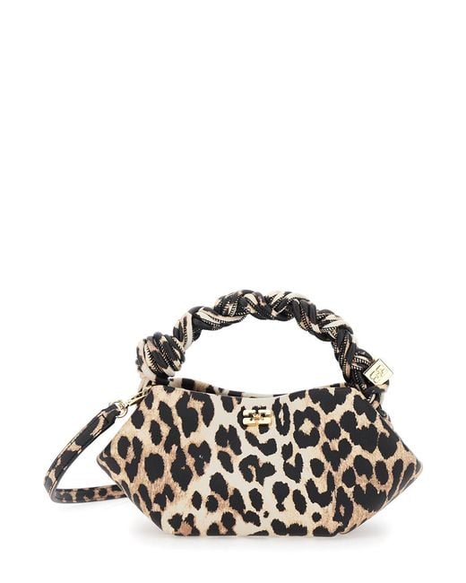 Ganni Black Handbag Bou Mini Fabric Polyester Handbags