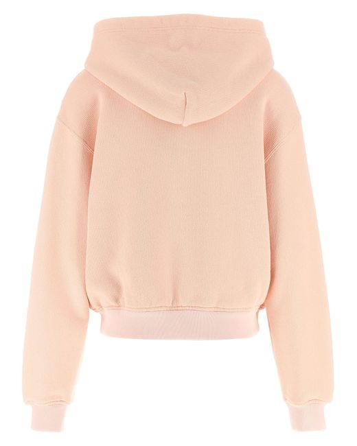 Dolce & Gabbana Pink Logo Embroidery Hoodie Cotton Sweatshirt