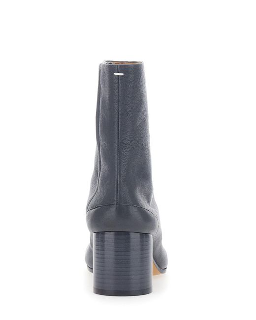 Maison Margiela Blue Ankle Boots Tabi Leather Sheep