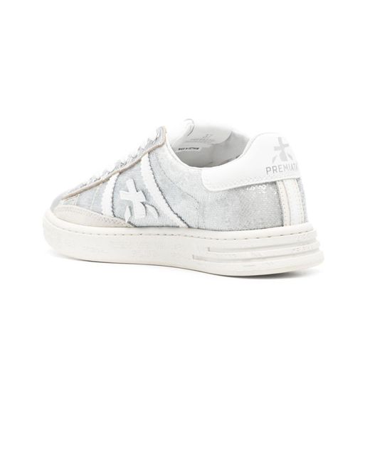Premiata White Leather Russell Sneakers