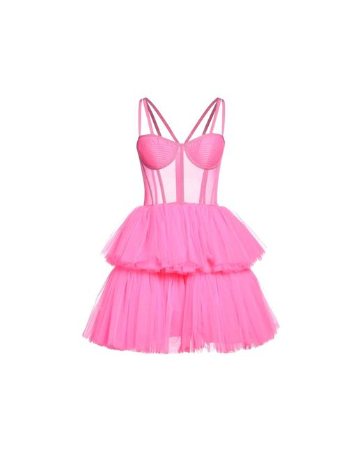 19:13 Dresscode Pink Tulle Mini Dress