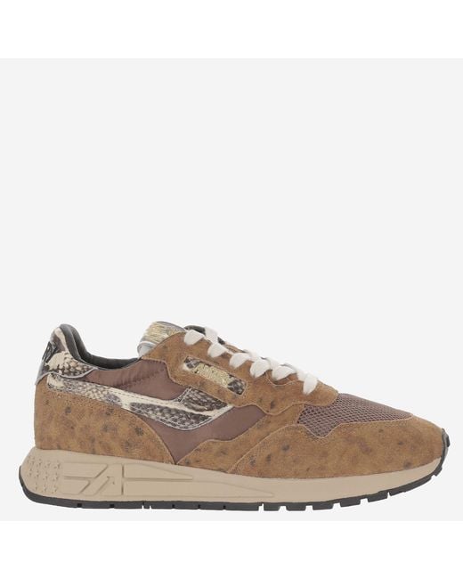 Autry Brown Sneakers Reelwind Leather Trainers