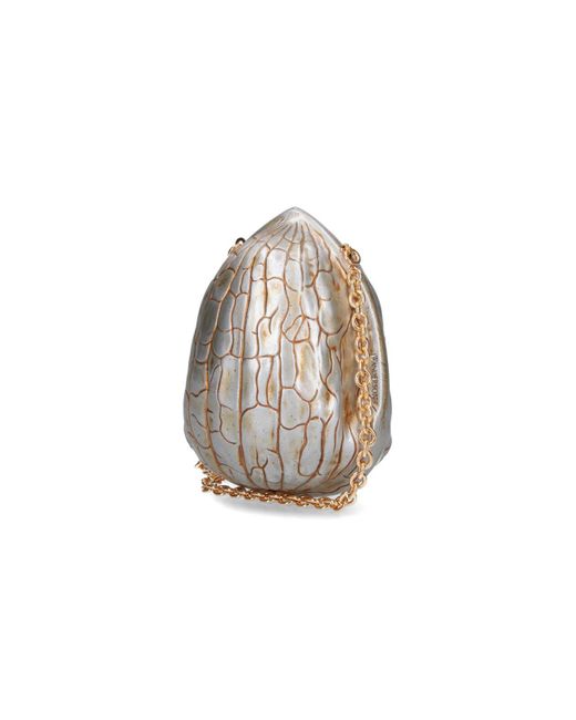 J.W. Anderson White Walnut Clutch