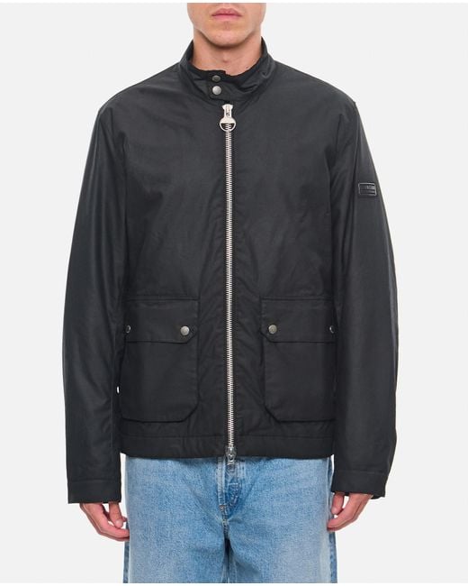 Barbour Blue Lutlaw Harrington Wax Jacket for men