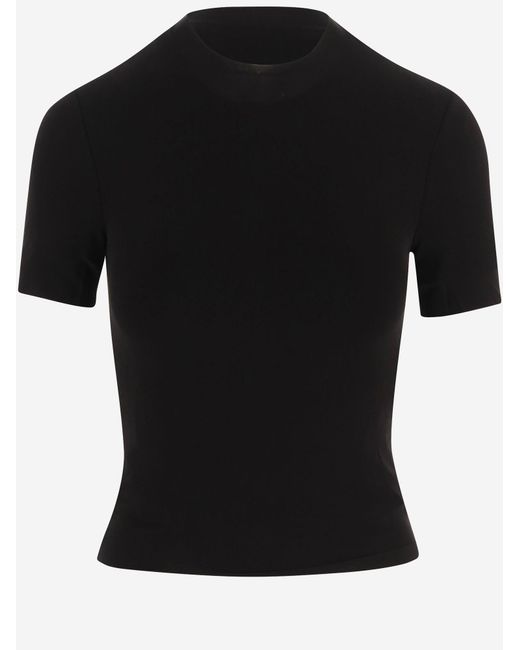 Maison Margiela Black T-Shirt Stretch Cupro T-Shirts & Jerseys
