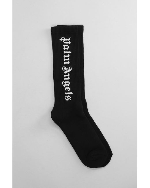 Palm Angels Socks In Black Cotton for men
