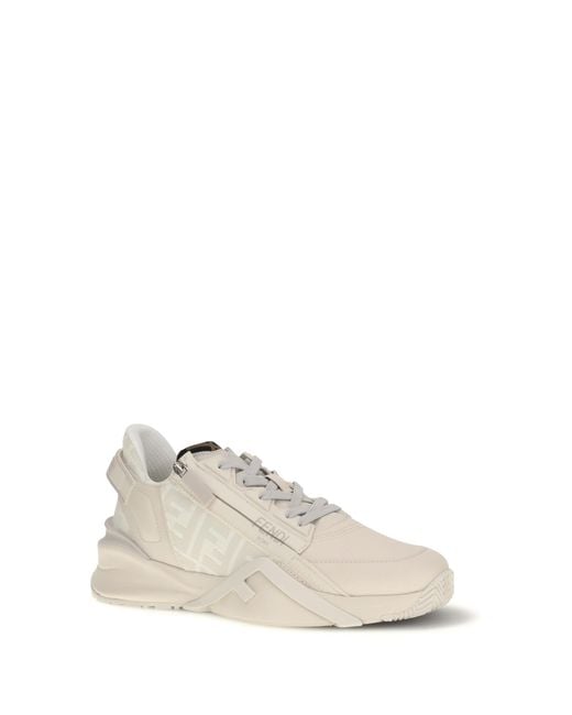Fendi White Flow Running Sneakers for men