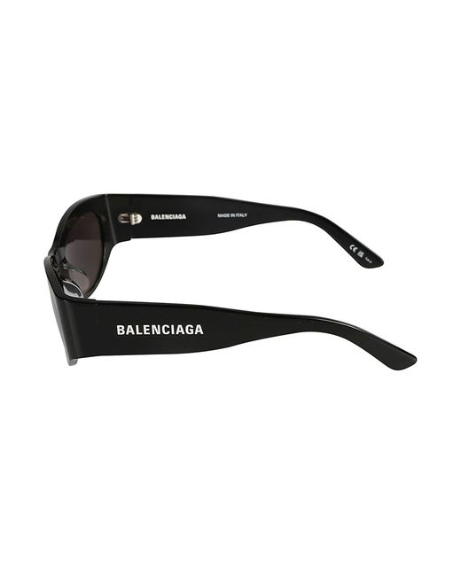 Balenciaga Black Logo Sided Cat-Eye Sunglasses
