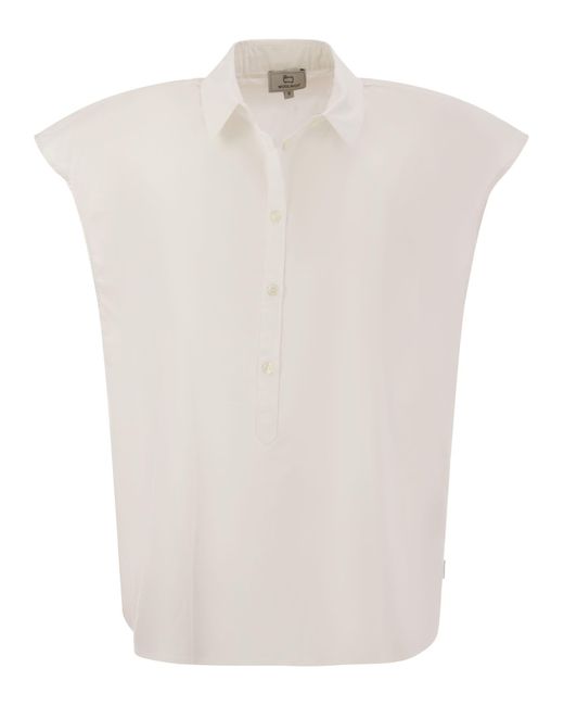 Woolrich White Short-Sleeved Blouse