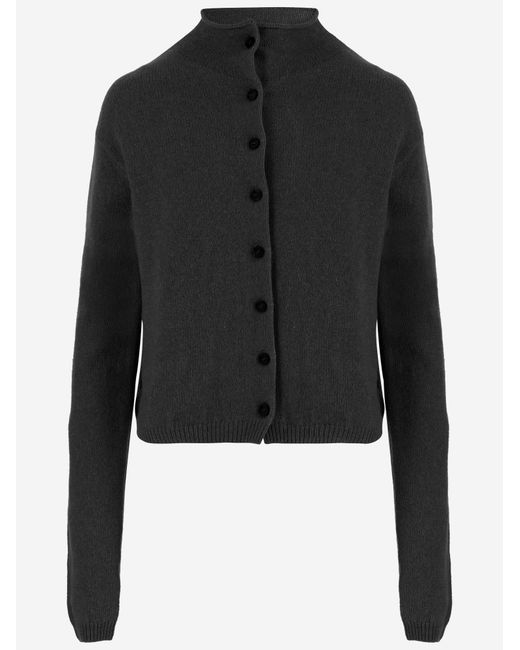 Khaite Black Turtleneck Sweater Wool-Cashmere