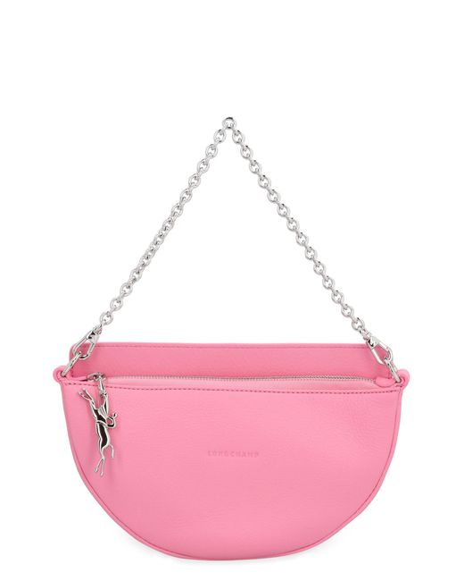 Longchamp Pink S Smile Leather Crossbody Bag