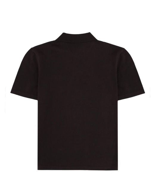 A.P.C. Black Polo Shirt With Pocket, Cotton for men