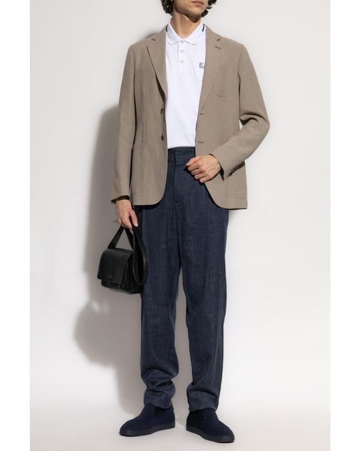 Giorgio Armani Brown Jacket With Pockets for men