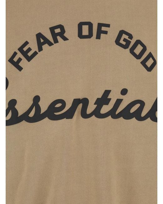 Fear Of God Natural Crewneck Sweatshirt With Dropped Shoulders And Maxi Logo Lettering On The Front for men