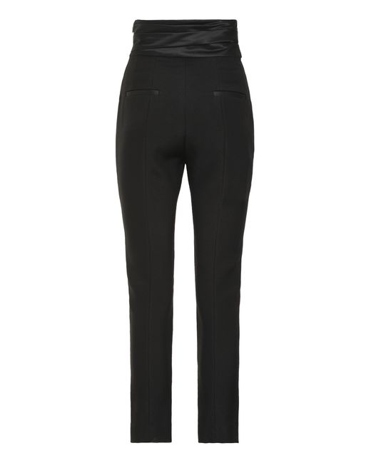 Khaite Black Lenro Viscose-Blend Straight Trousers Viscose Blend (Viscose