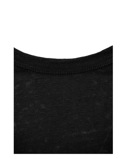 Majestic Filatures Black Short-Sleeved Slim-Fit Crew Neck T-Shirt for men