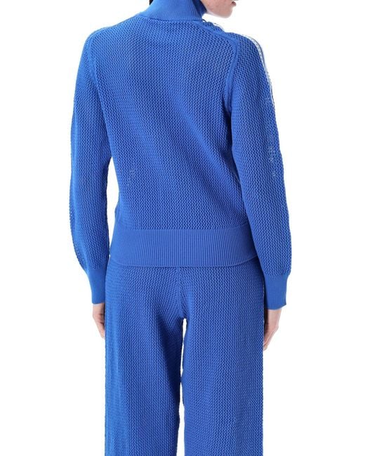 adidas Originals Originals Premium Crochet Track Top in Blue