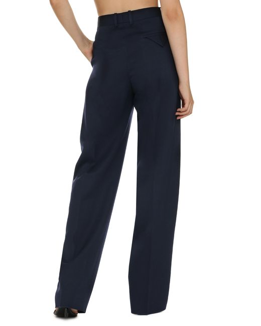 Bottega Veneta Blue Tailored Wool Trousers Cotton Trouser Suits