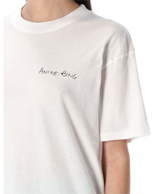 Anine Bing White T-Shirt 'Walker'