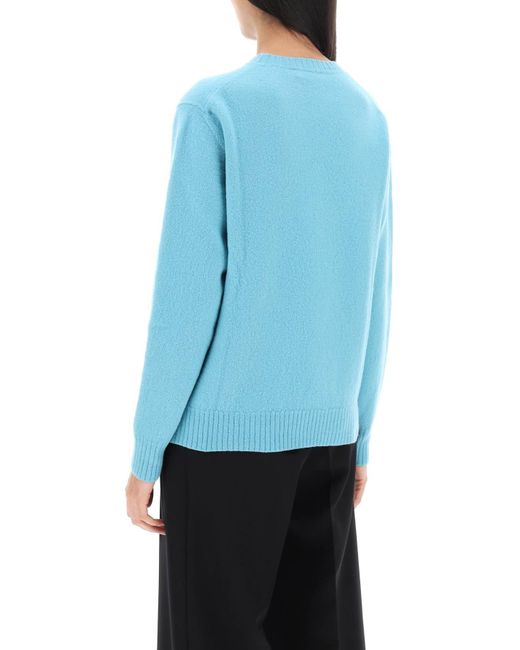 Jil Sander Blue Crew-Neck Sweater