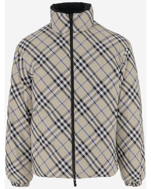 Burberry Gray Reversible Polyamide Down Jacket for men