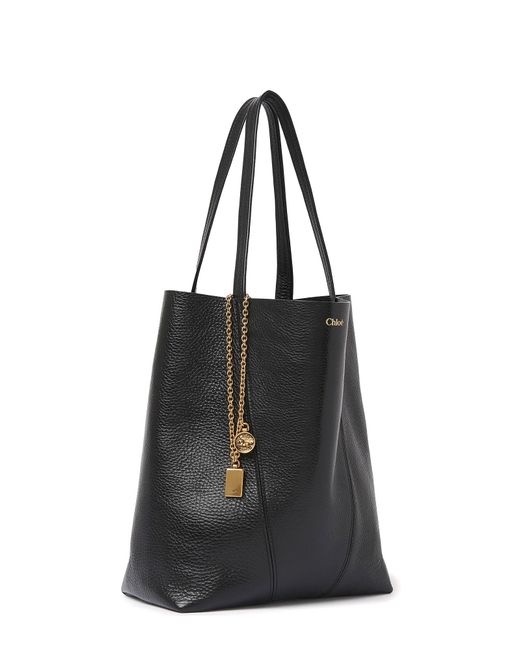 Chloé Black Spin Leather Shoulder Bag