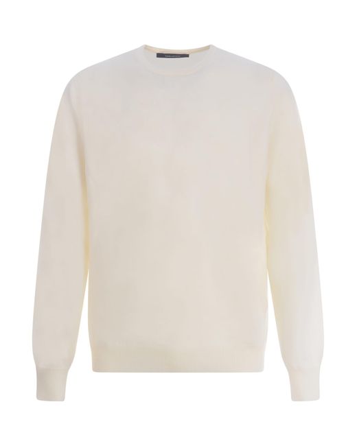 Tagliatore White Sweater for men
