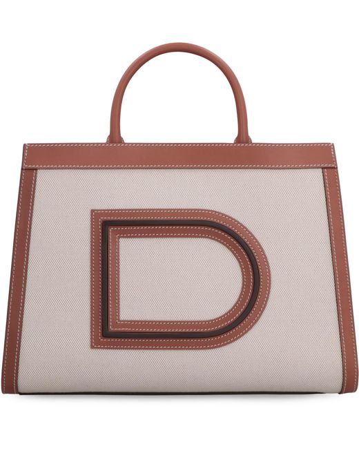 Delvaux Tempête Pm Tote Bag in Brown