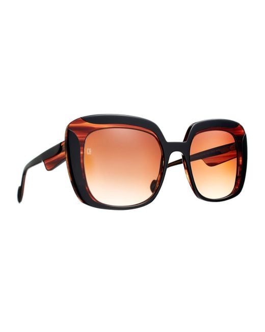 Caroline Abram Black Ocilia Acetato Sunglasses