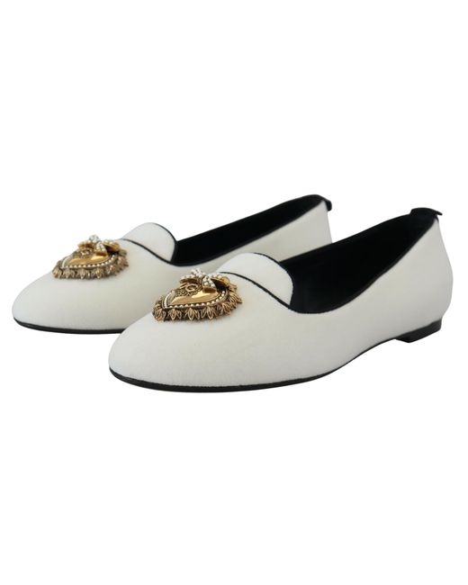 Dolce & Gabbana Black Velvet Loafers Dg33 Casual Style