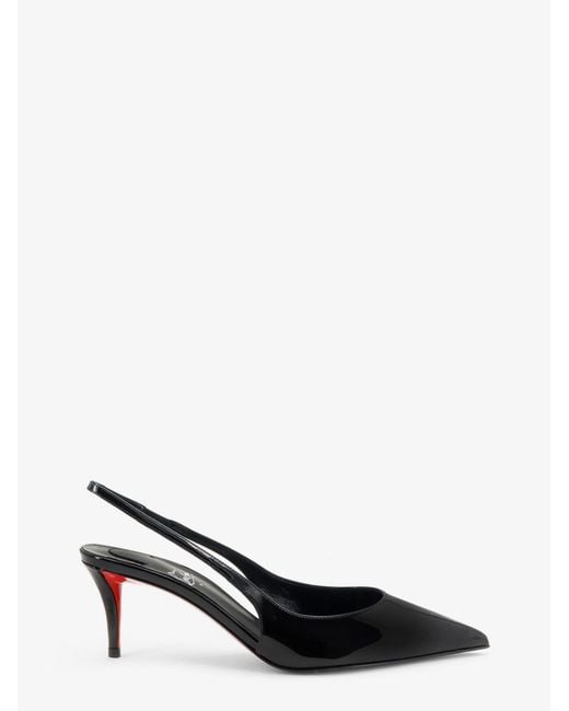 Christian Louboutin Black Miss Z Patent Leather Slingback Pumps