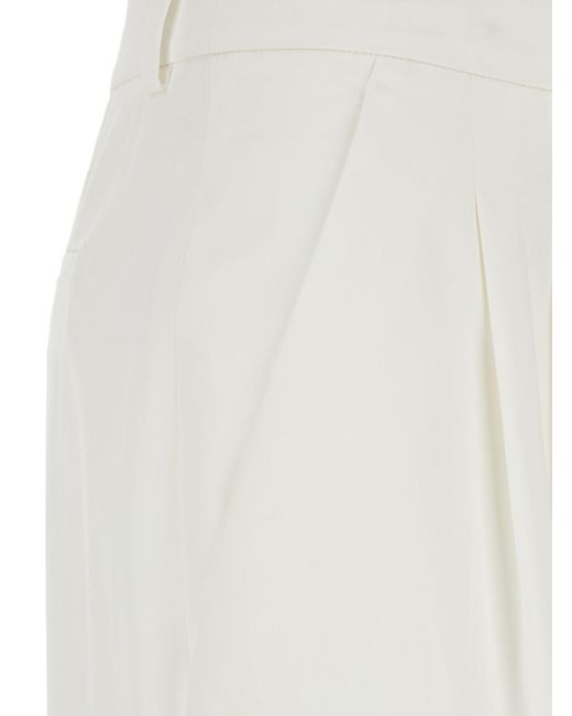 PT Torino White Frankie Pants With Belt Loops And Two Back Pockets