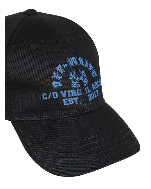 Off-White c/o Virgil Abloh Blue Logo-print Cotton-twill Baseball Cap for men
