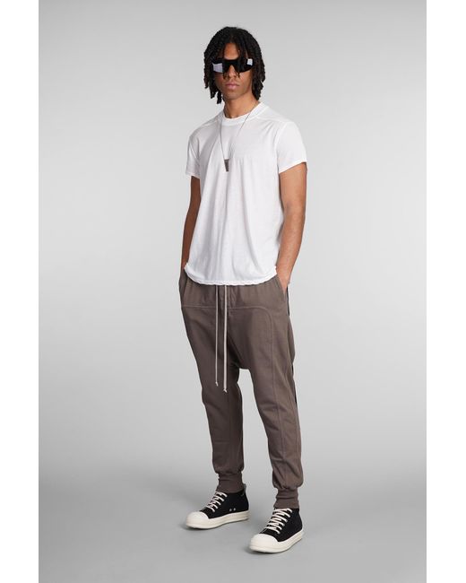 Rick Owens Small Level T T-shirt In White Cotton for men