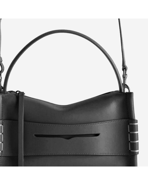 J.W. Anderson Black Leather Loafer Bag Calfskin Shoulder