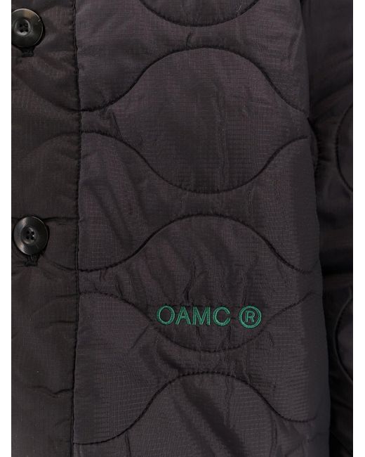 Oamc Peacemaker Blue Compact Liner Quilted Jacket for men