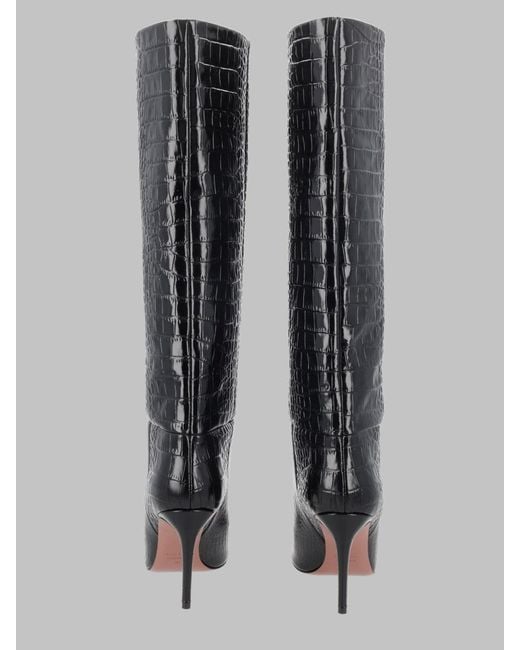 Paris Texas Gray Stiletto Boot 85 Leather