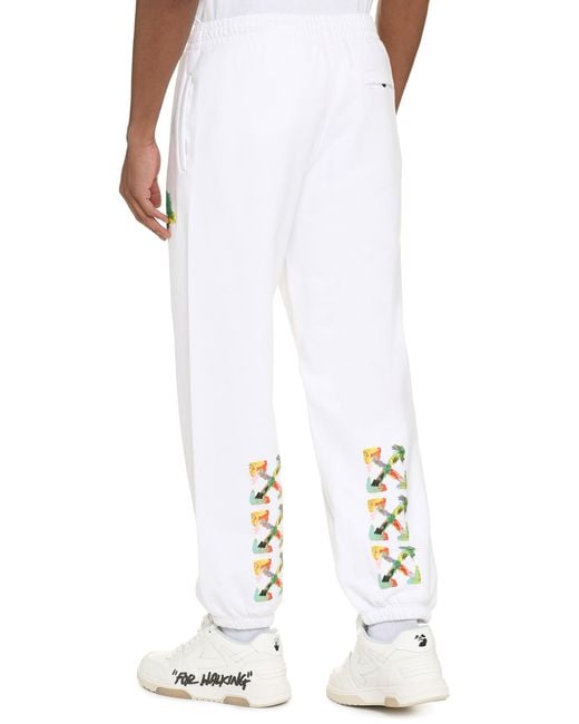 Off-White c/o Virgil Abloh White Cotton Jersey Sweatpants Track Pants for men