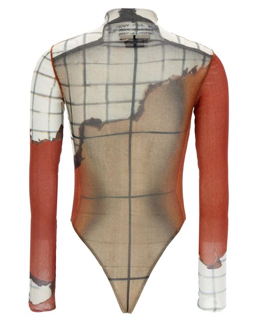 Jean Paul Gaultier White The Fire' Bodysuit