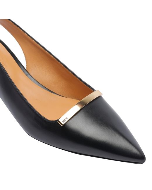 Tod's Blue Slingback Pumps